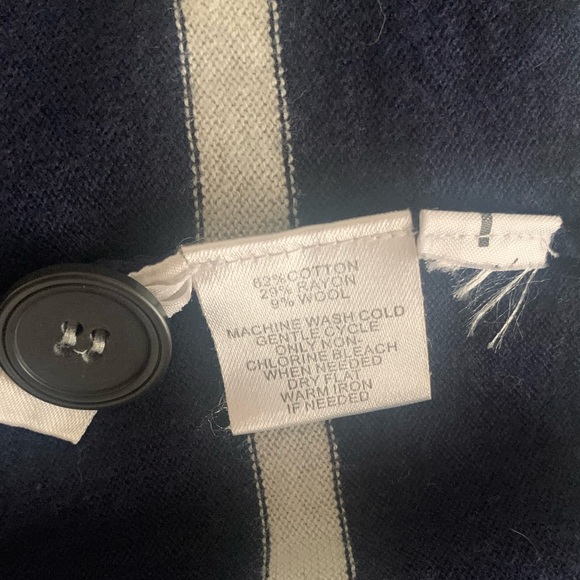 LOFT navy and cream striped cardigan - Picture 5 of 5